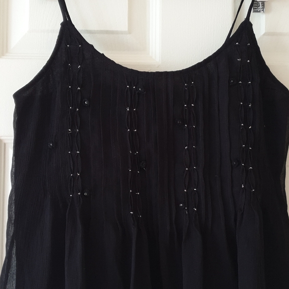 Sheer black top with lining - Picture 3 of 3